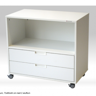 Hvit Flex Hjolahilla2skuffur Isl