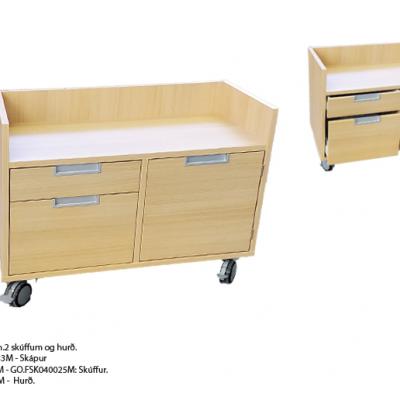 Skapur Hjolum M.skuffum-hurd